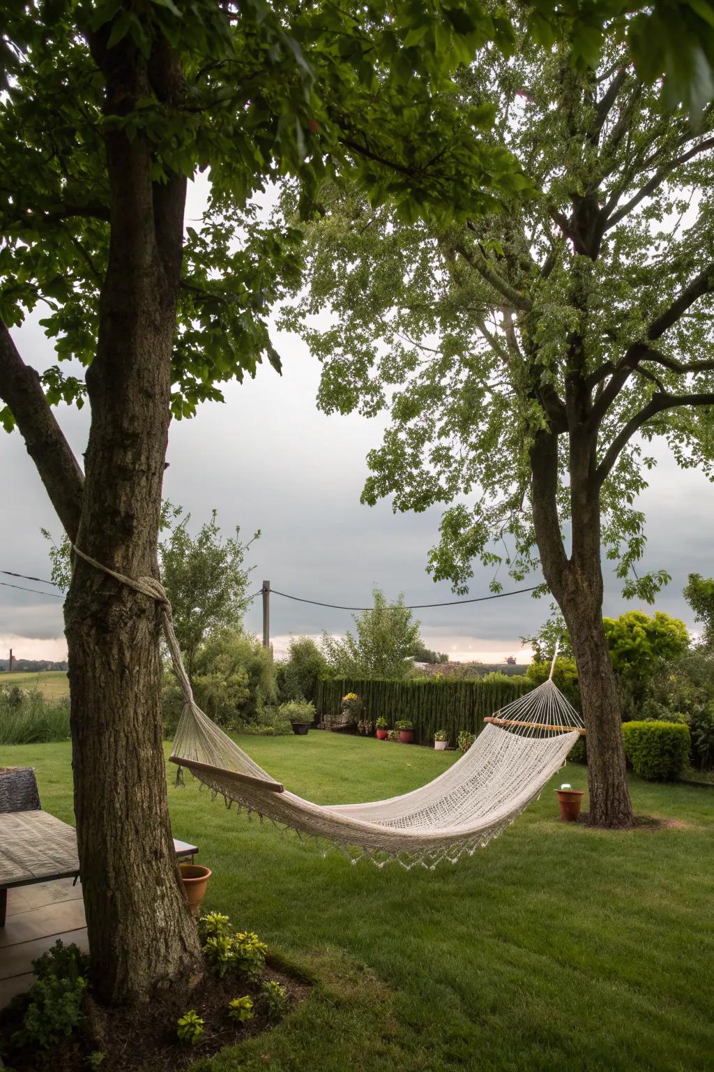 Drift into serenity with your personal hammock haven.