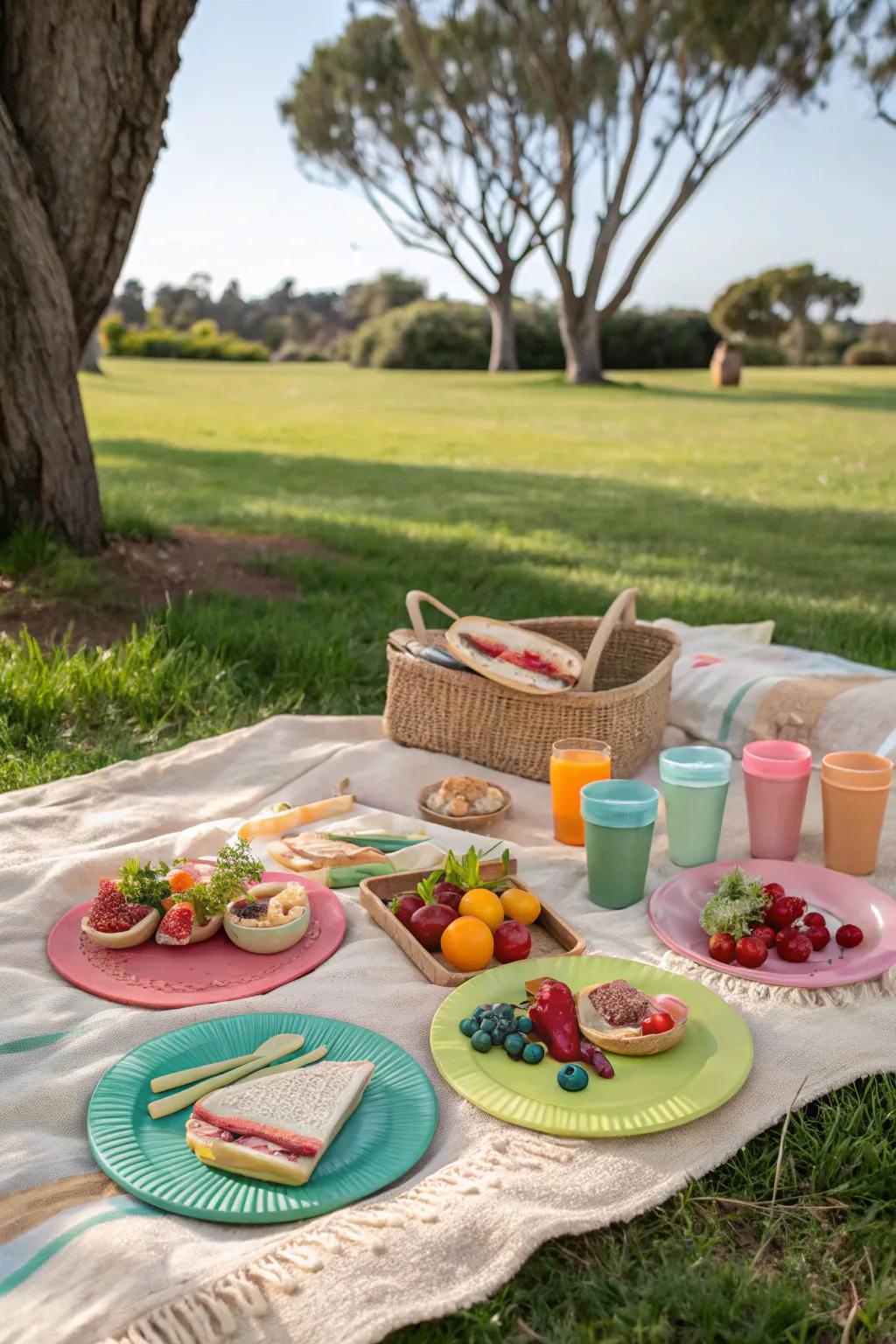 Green decorations complement the natural beauty of park settings.