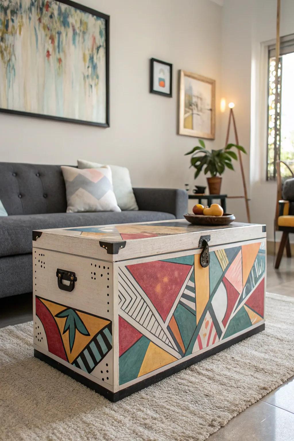 A modern masterpiece with non-figurative art designs.