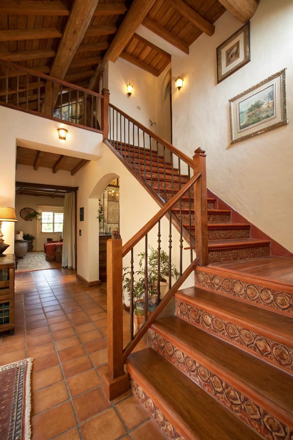 Terracotta hues deliver warmth and an earthy touch.