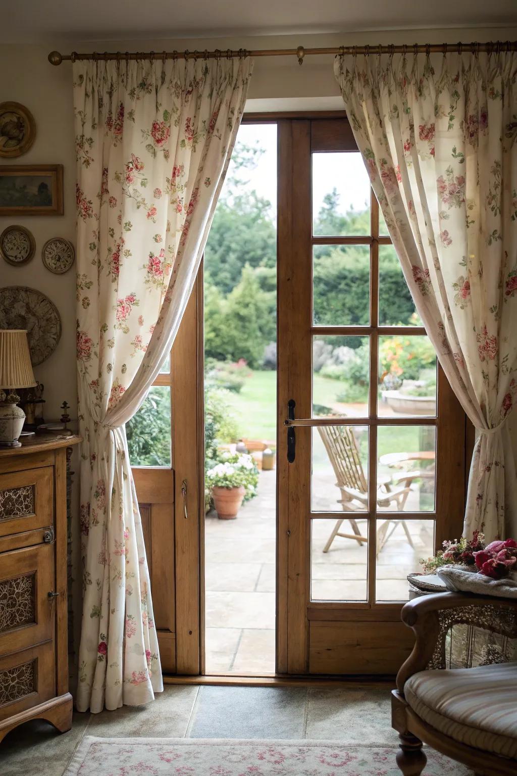 Vintage curtains add warmth and a nostalgic appeal to your decor.