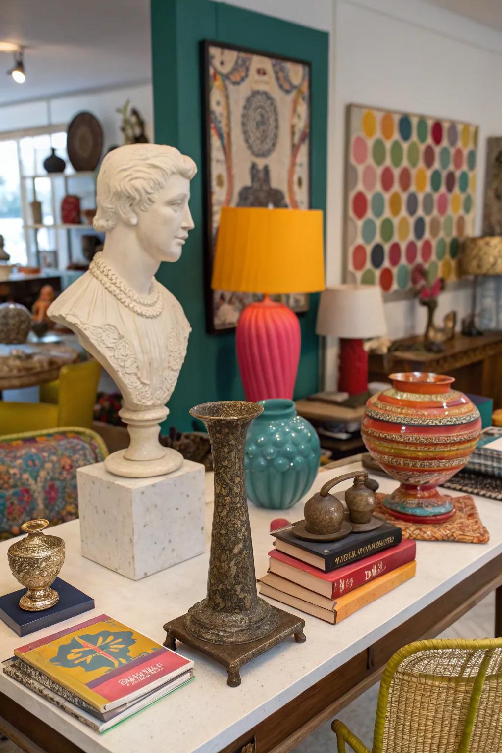 An eclectic fusion can introduce individuality and richness to your showcases.
