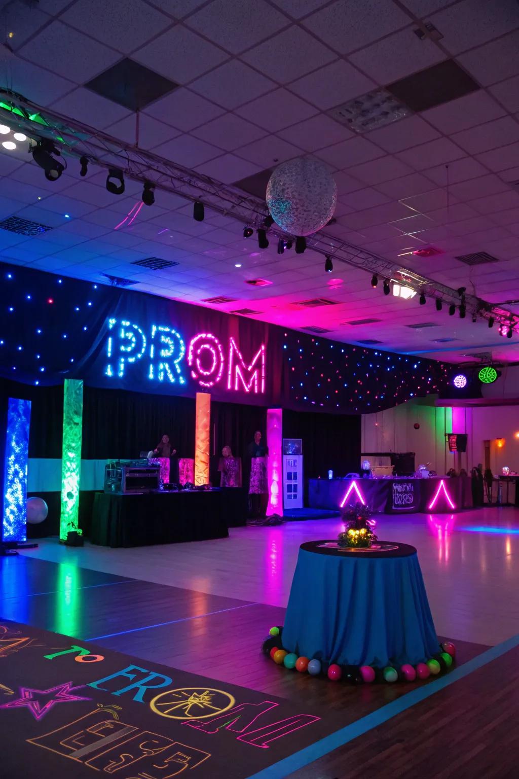 With a high-energy neon theme, get the party started.
