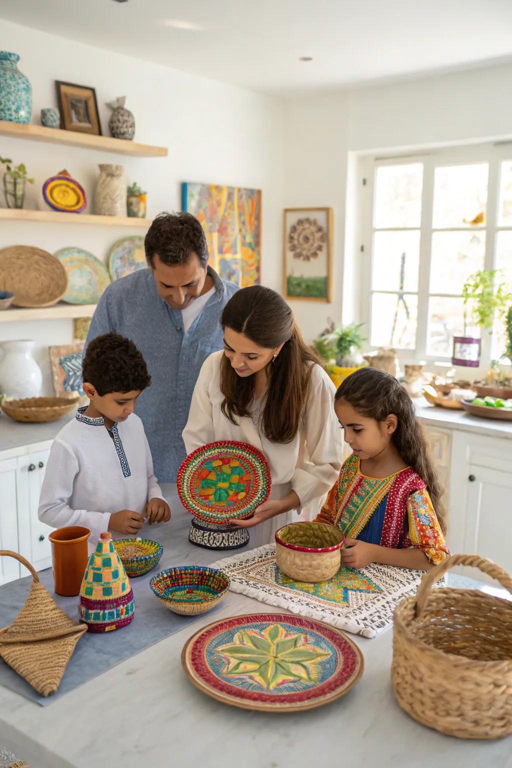 Showcase creativity and togetherness through homemade craft accessories.