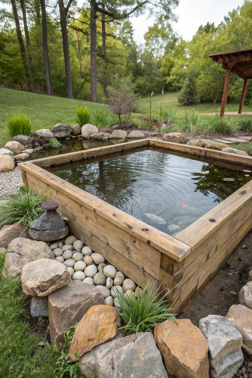 Create a habitat for wildlife through thoughtful pond layout.