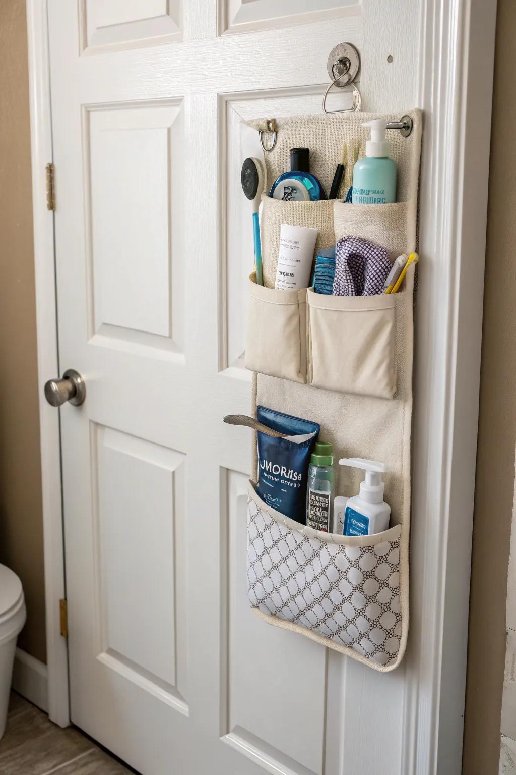Pocket organizers offer convenient storage without using up floor space.