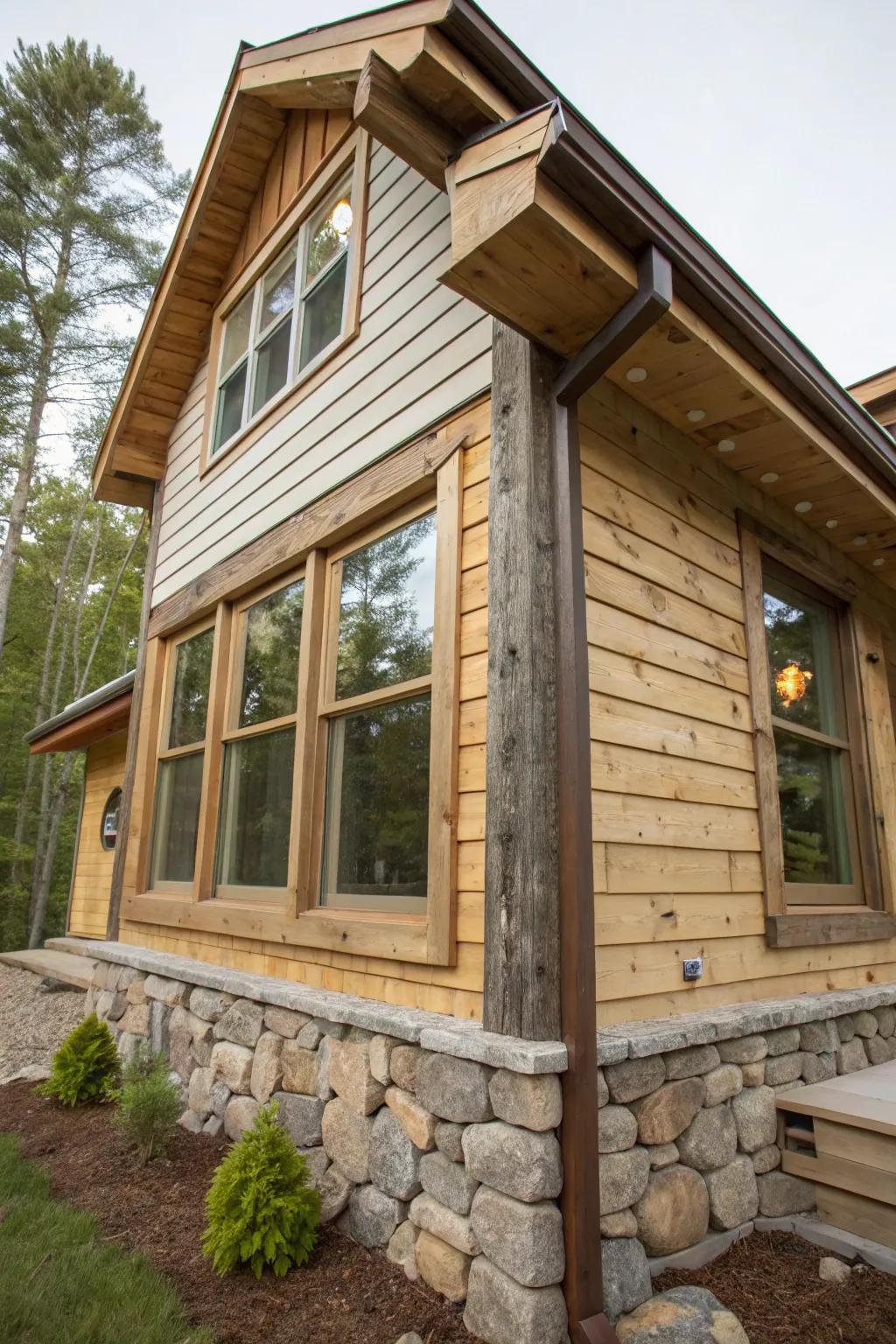 Sustainable materials contribute personality and awareness.