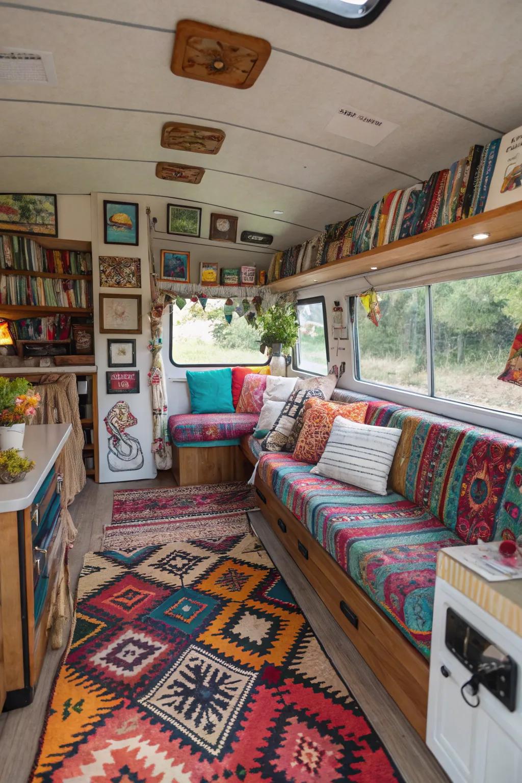 Eclectic fusion includes creativity and uniqueness to this RV.