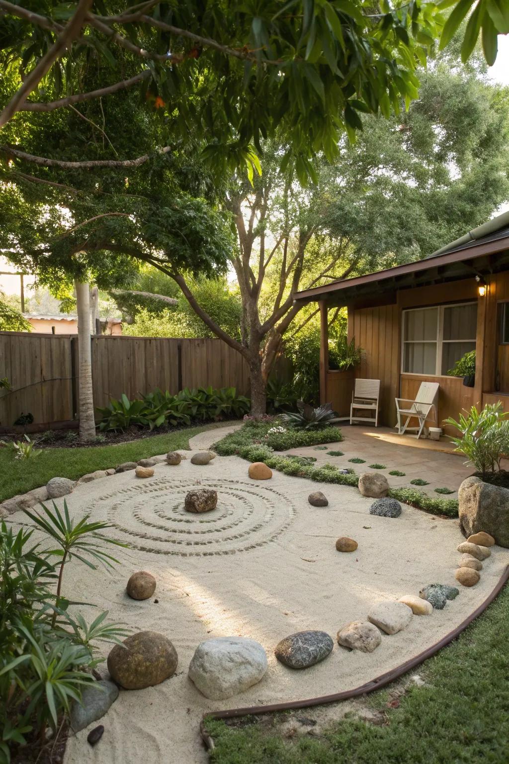 Uncover your inner peace with a sand meditative circle.