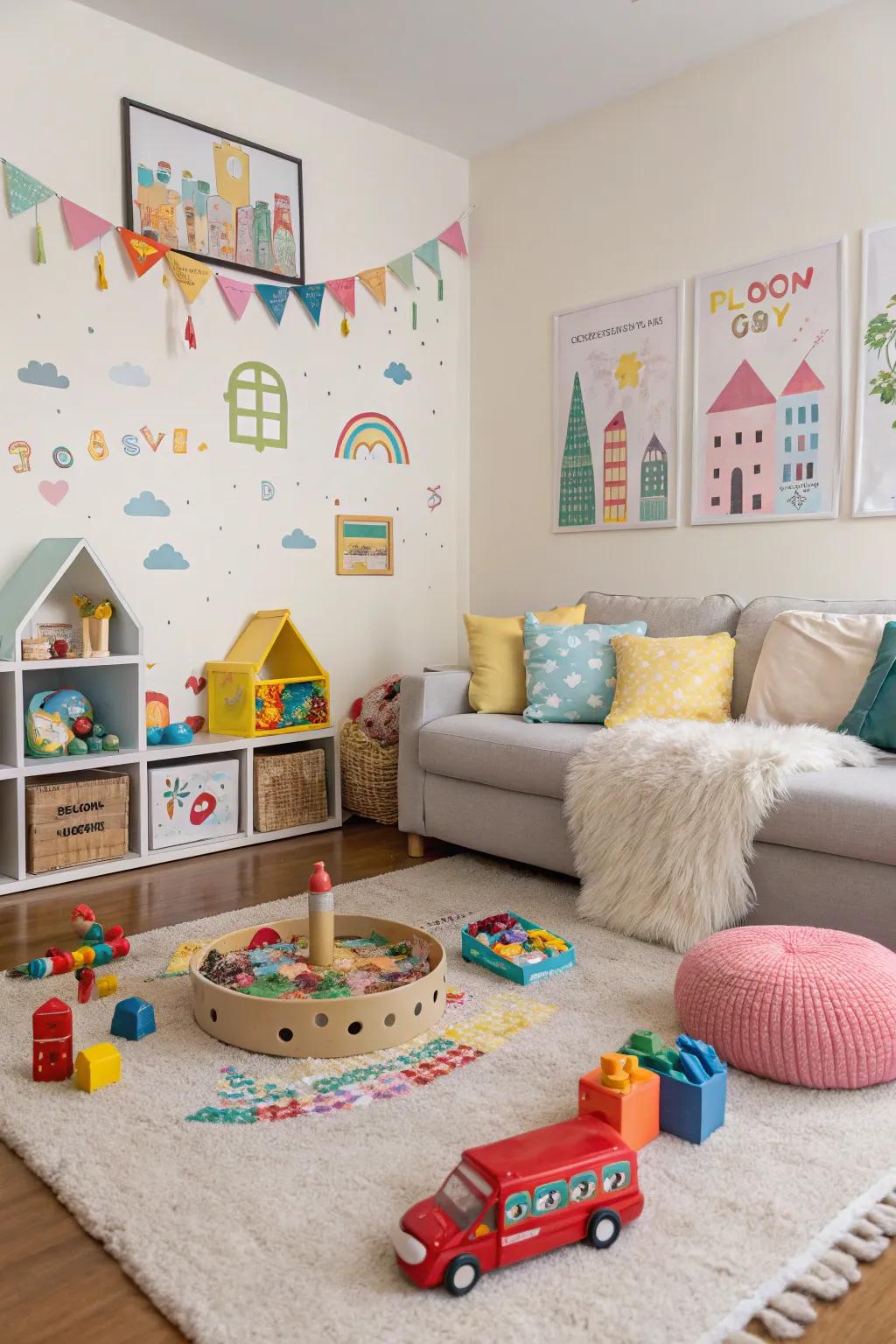 Design a secure and fun play area for children.