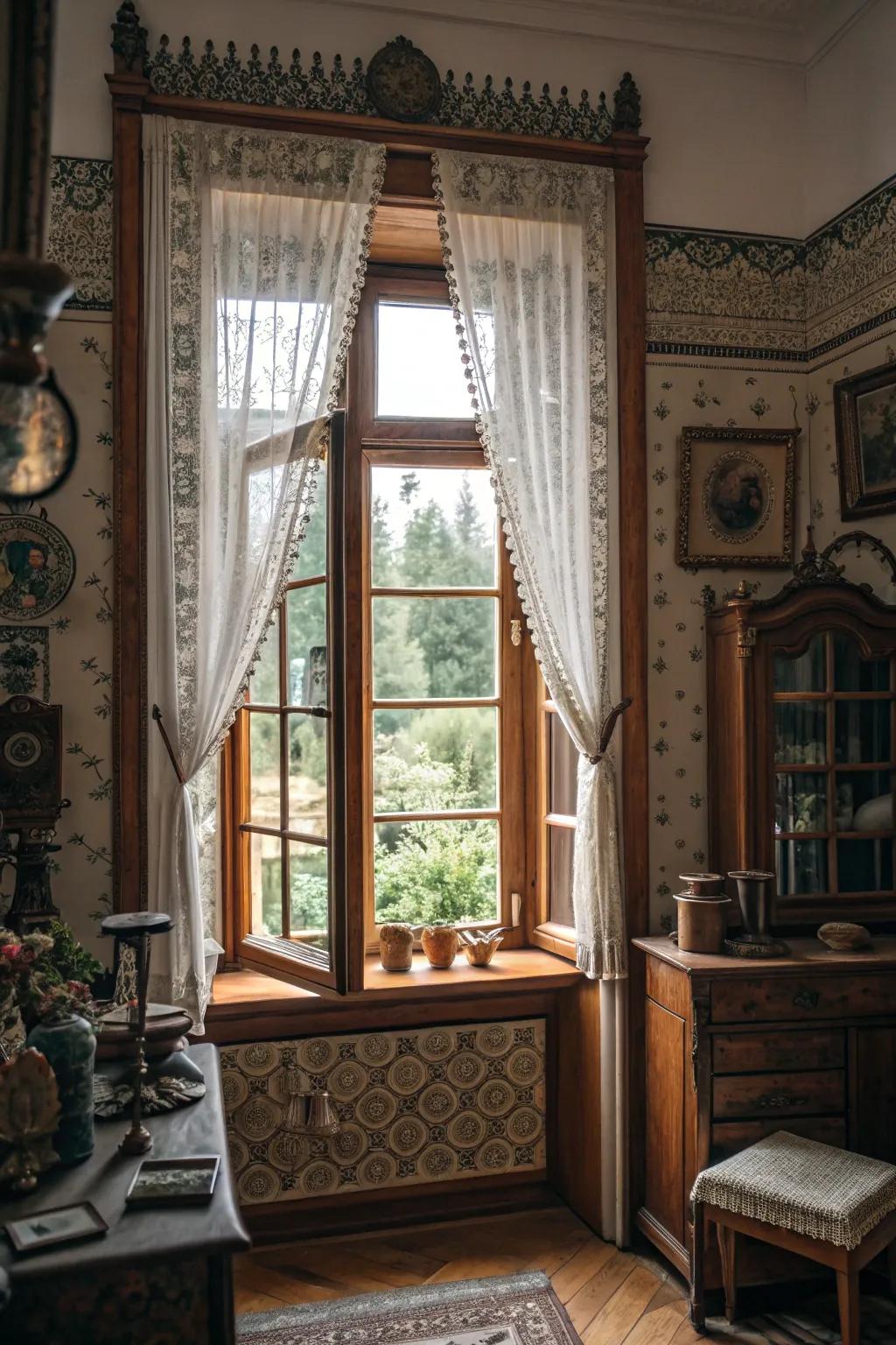 Heritage trims add a storied, eclectic charm.