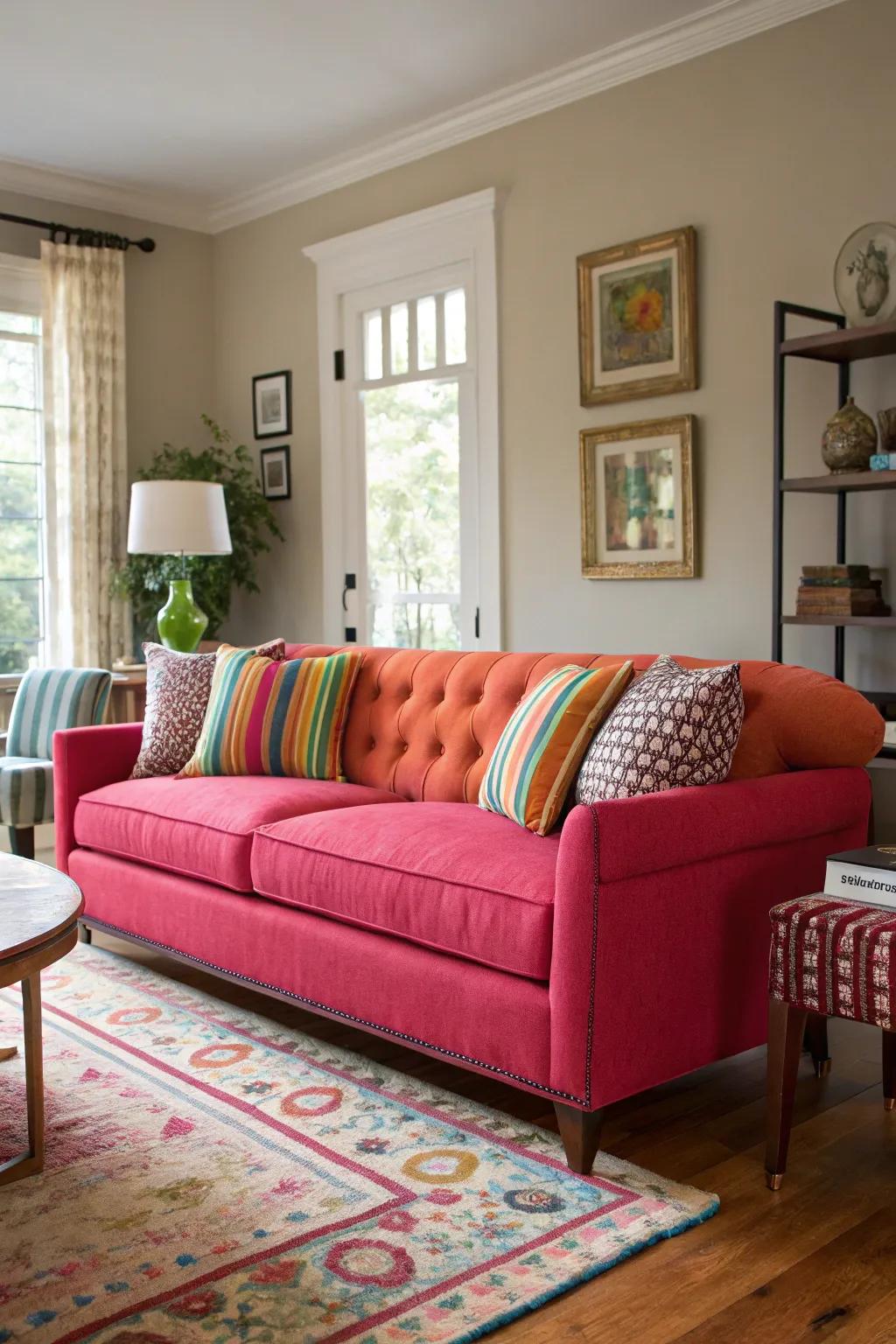 Bold colors craft striking comparison and focal points.
