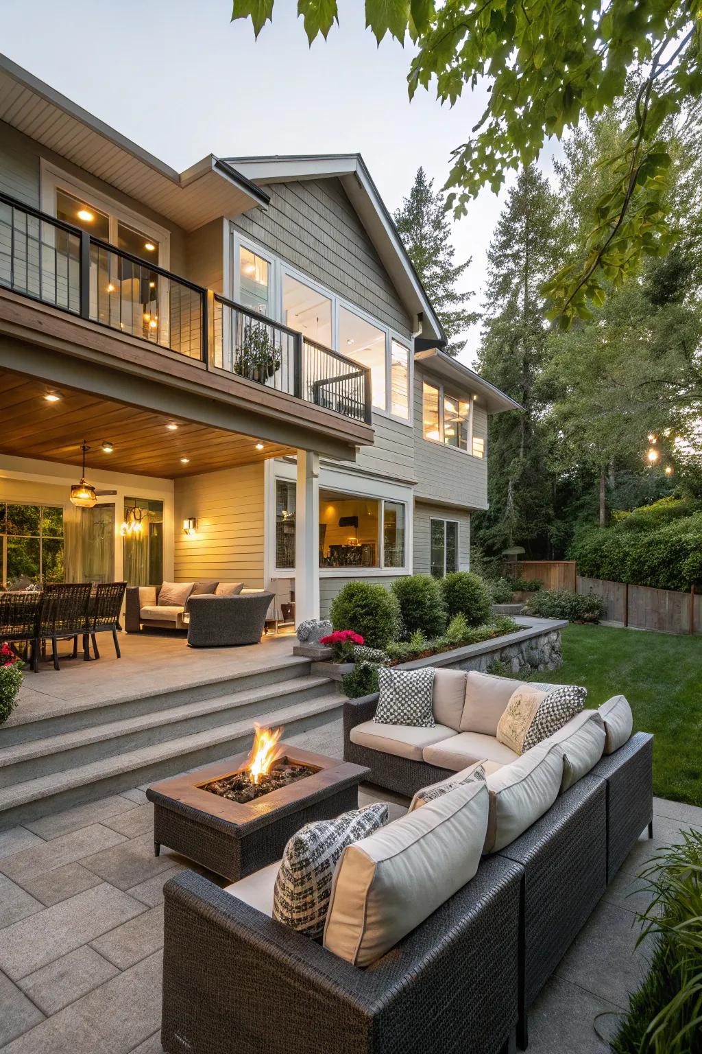 An outdoor seating sector invites unwinding.