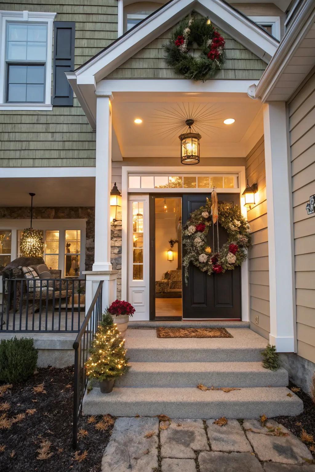 Holiday decor keeps your home's exterior fresh and festive.
