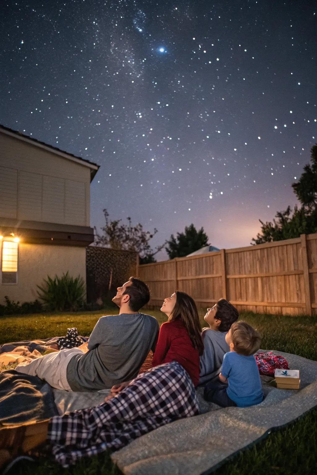 Marvel at the night sky while stargazing.