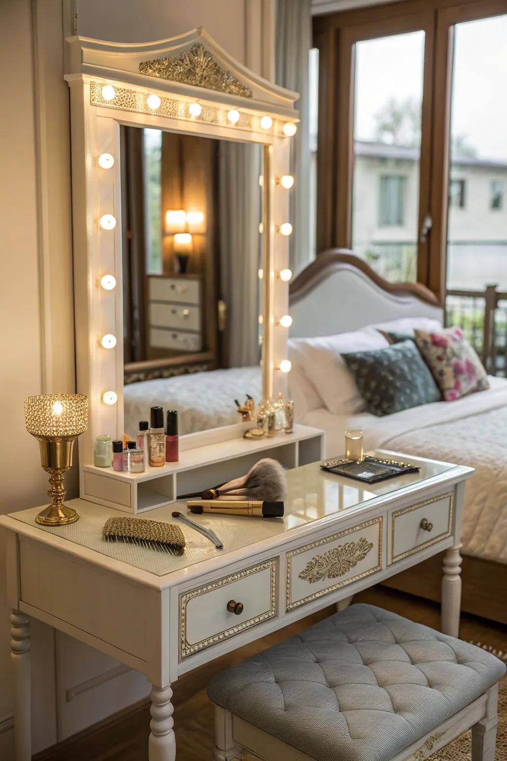 Enhance elegance with a dressing console.