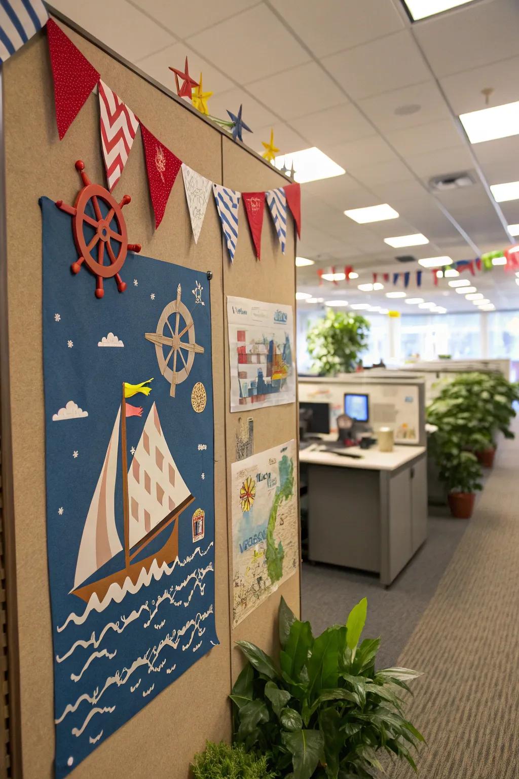 Set sail on a creative journey using a nautical-themed board.