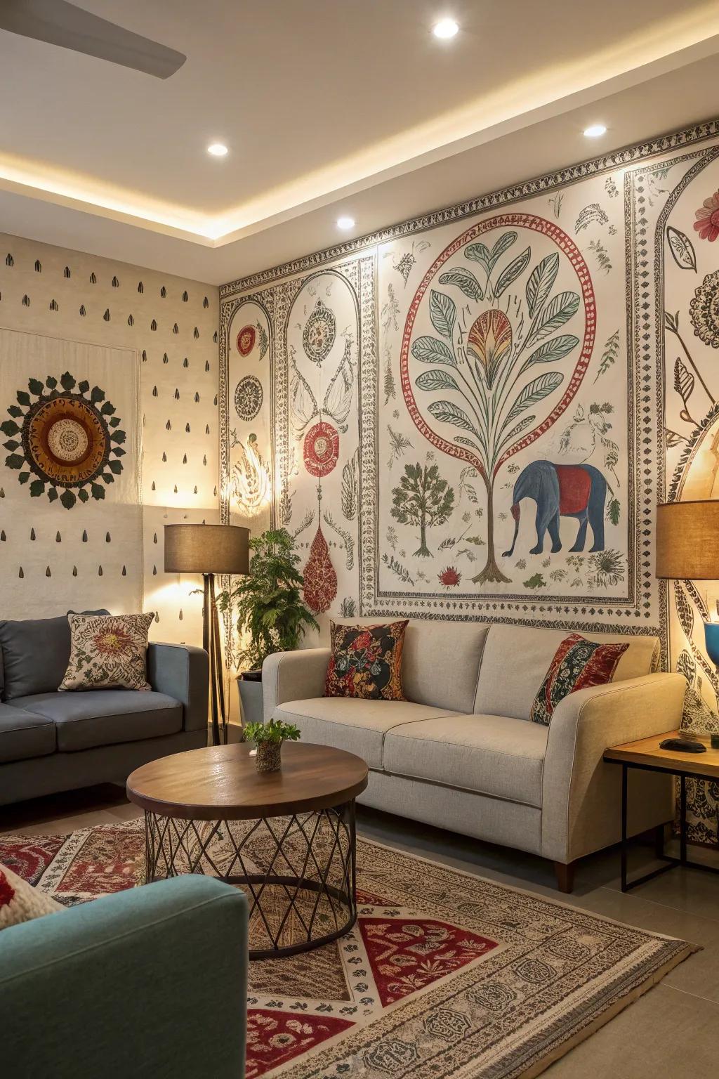 Ignite adventure using exotic wall covering.