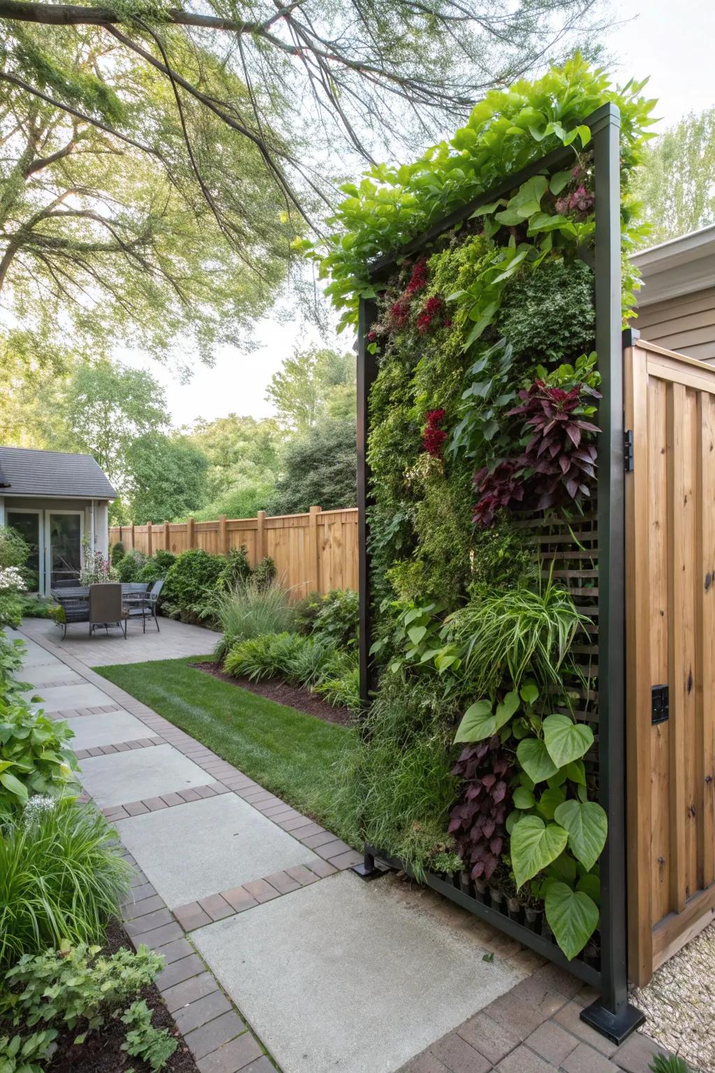 Upright garden screens deliver privacy and greenery in one.