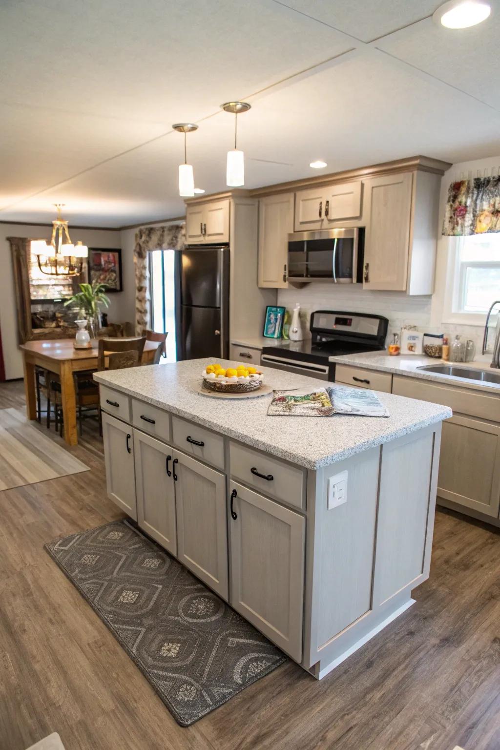 A versatile centerpiece becomes the heart of your kitchen.