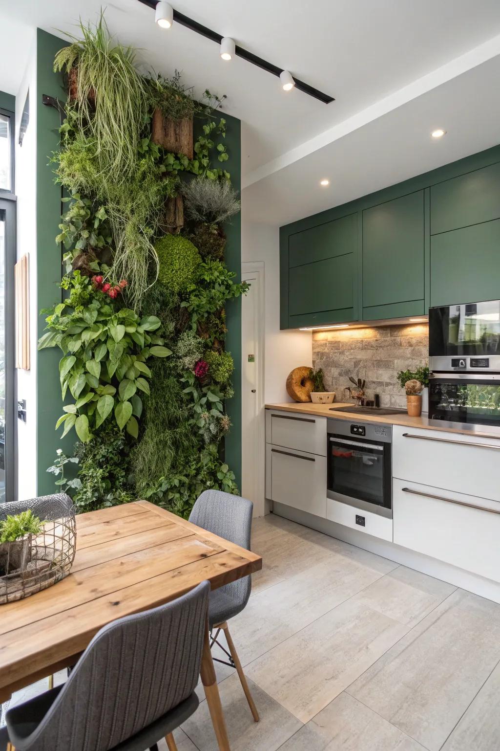 The design of a lavish garden wall creates a vibrant and new central point.