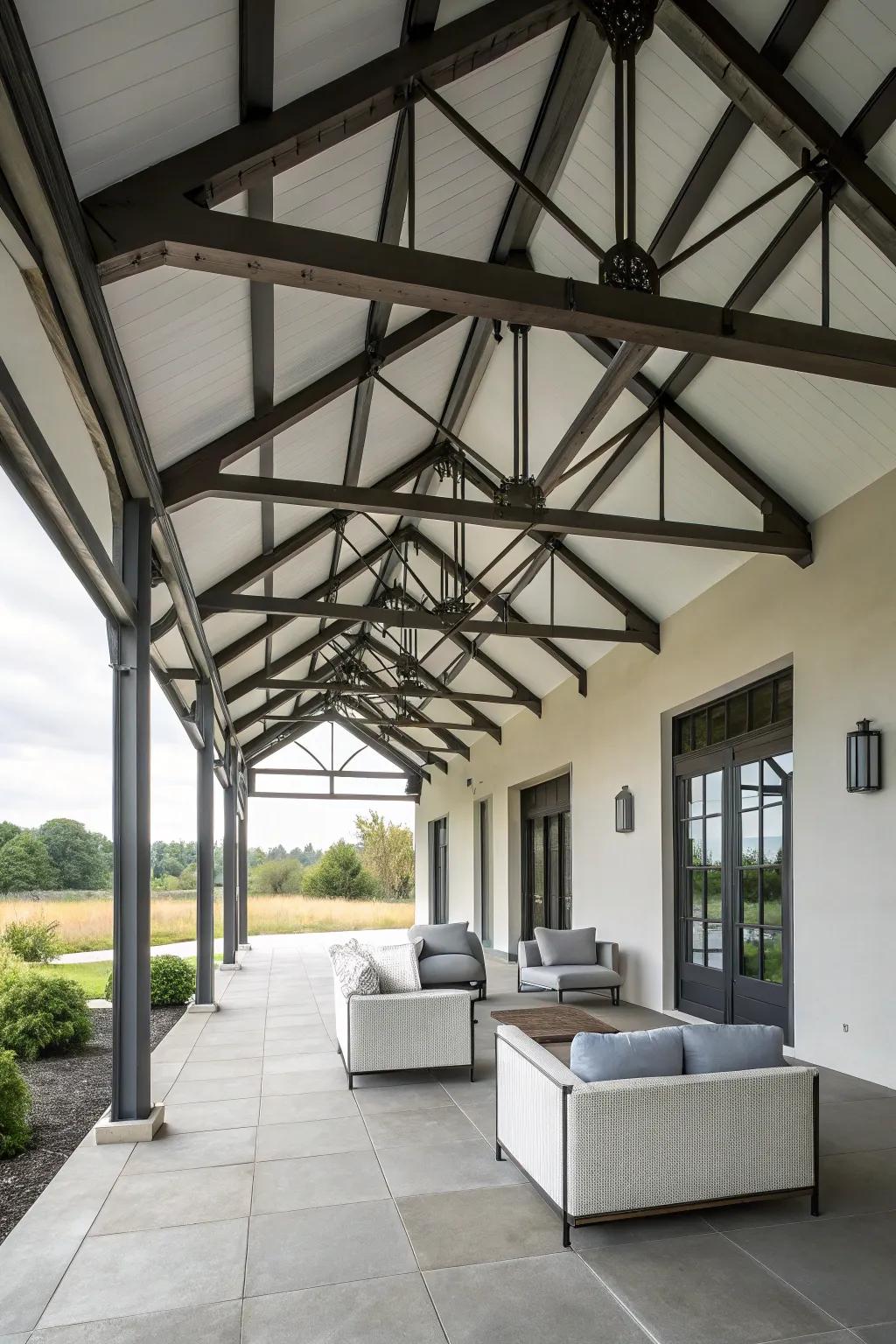 Attain modern elegance by using metal features.