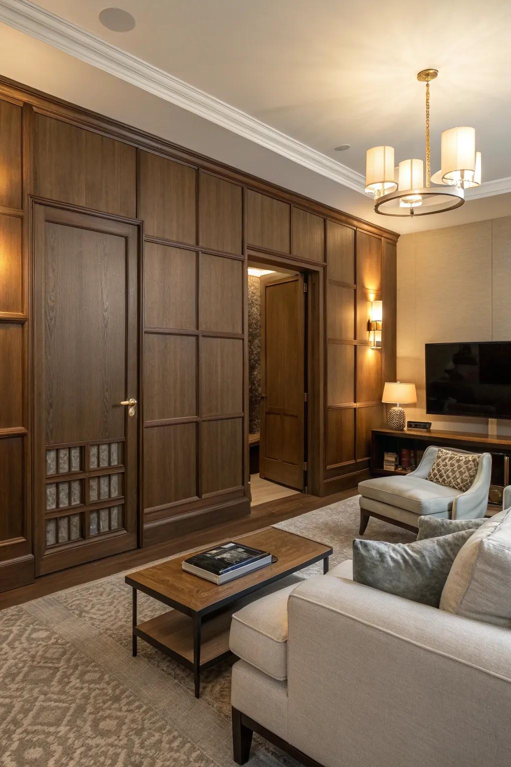 Enigma and utility through concealed entrances.