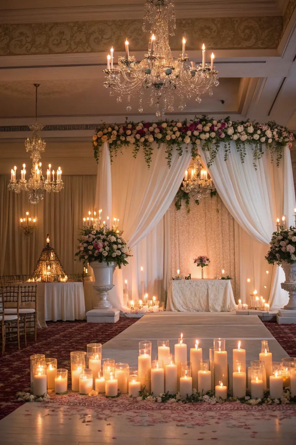 Enchanting romance with candlelight.