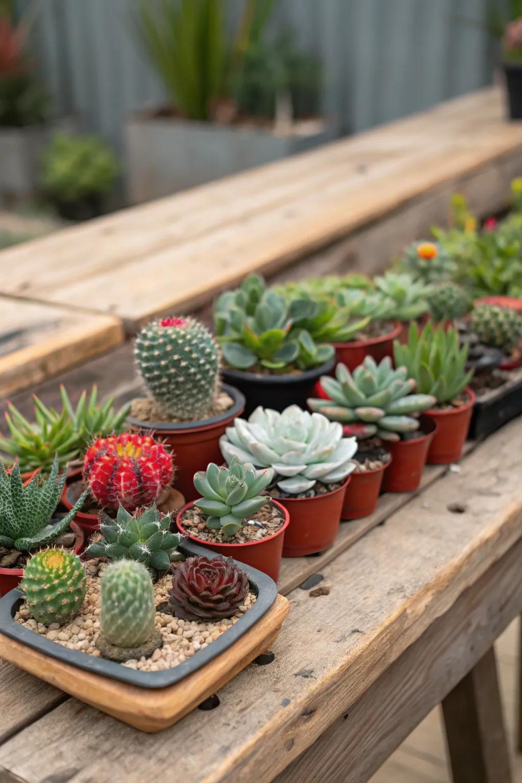 Thorns and buds bring a hint of southwestern charm.