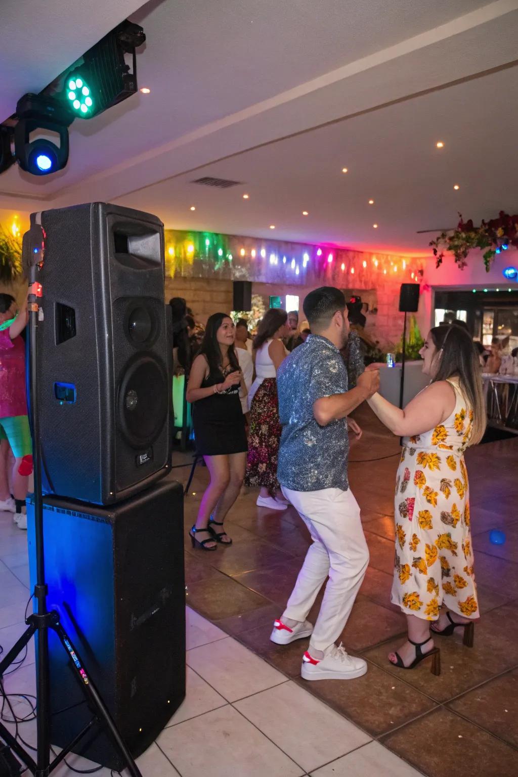 A playlist that maintains the party's excitement.