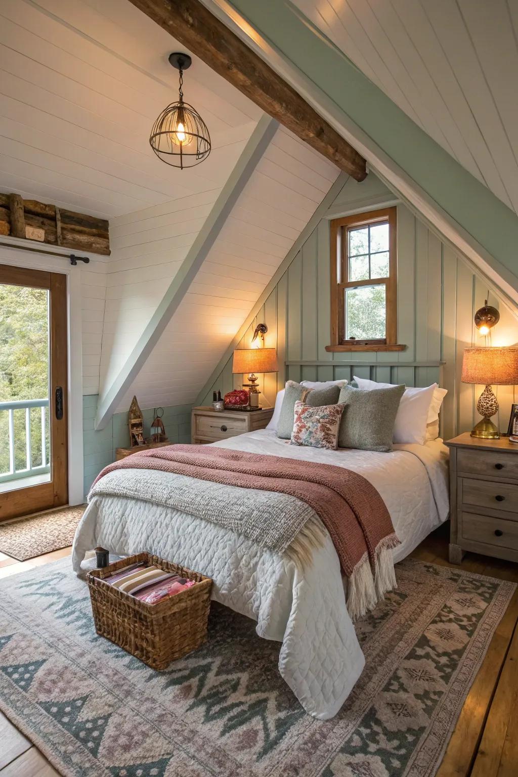 A charming guest suite in your attic provides a warm welcome.