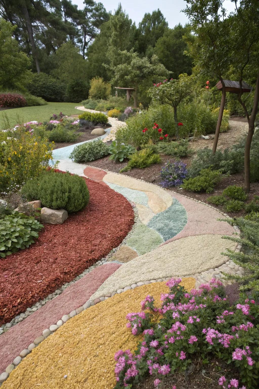 Utilize different rock for visual interest.