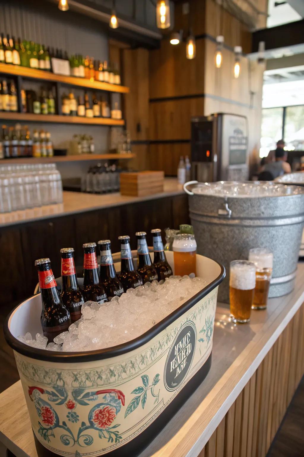 A self-service brew station contributes a casual and enjoyable component.