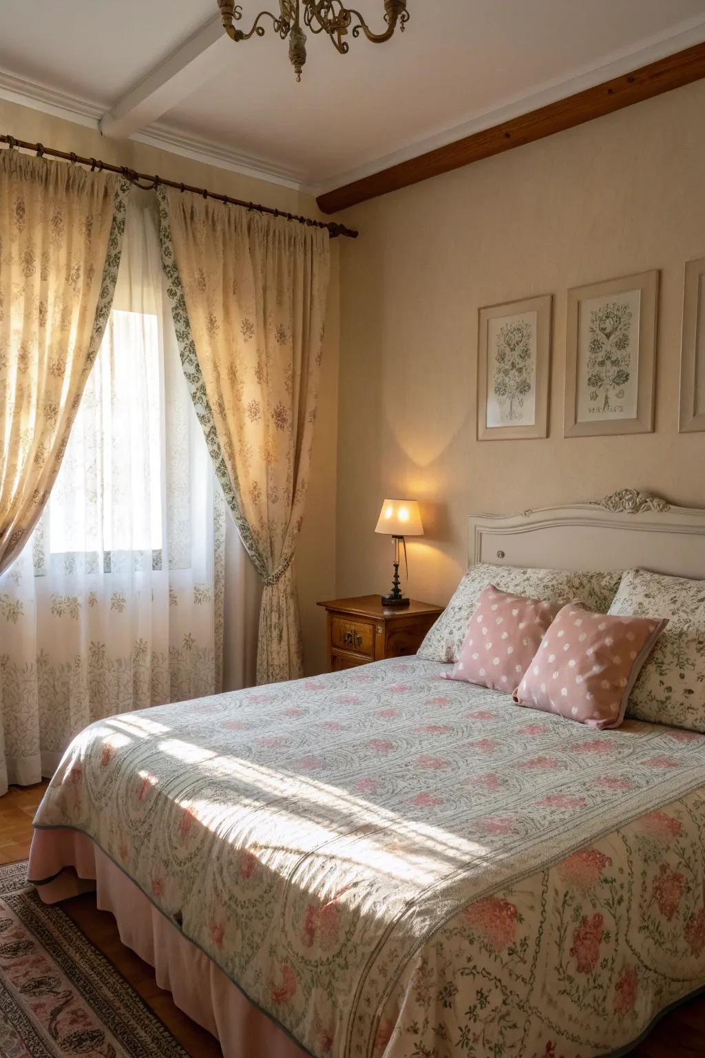 Subtle patterns add a gentle touch to enhance the beach theme.