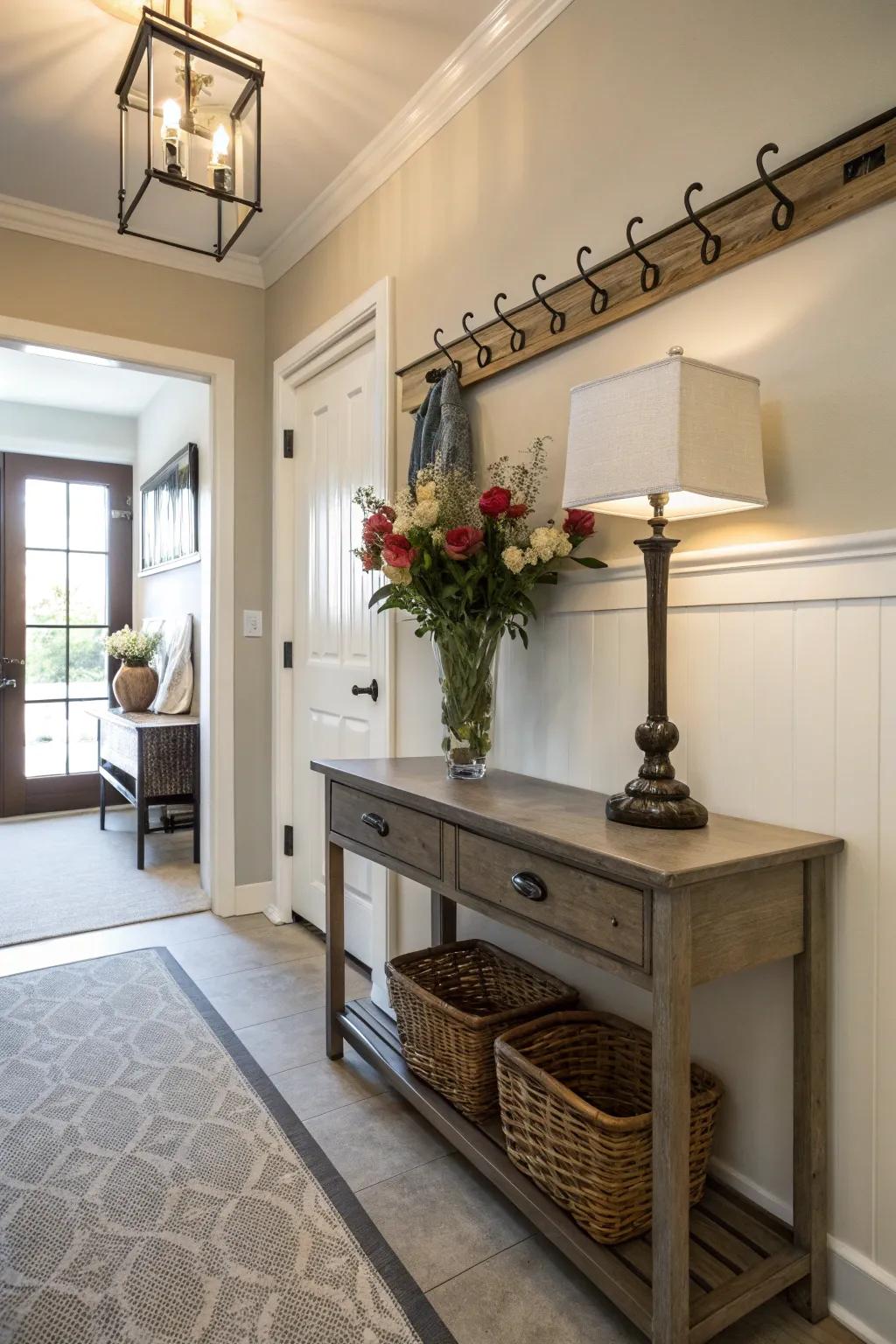 Keep your bedroom clutter-free by using a practical drop zone.