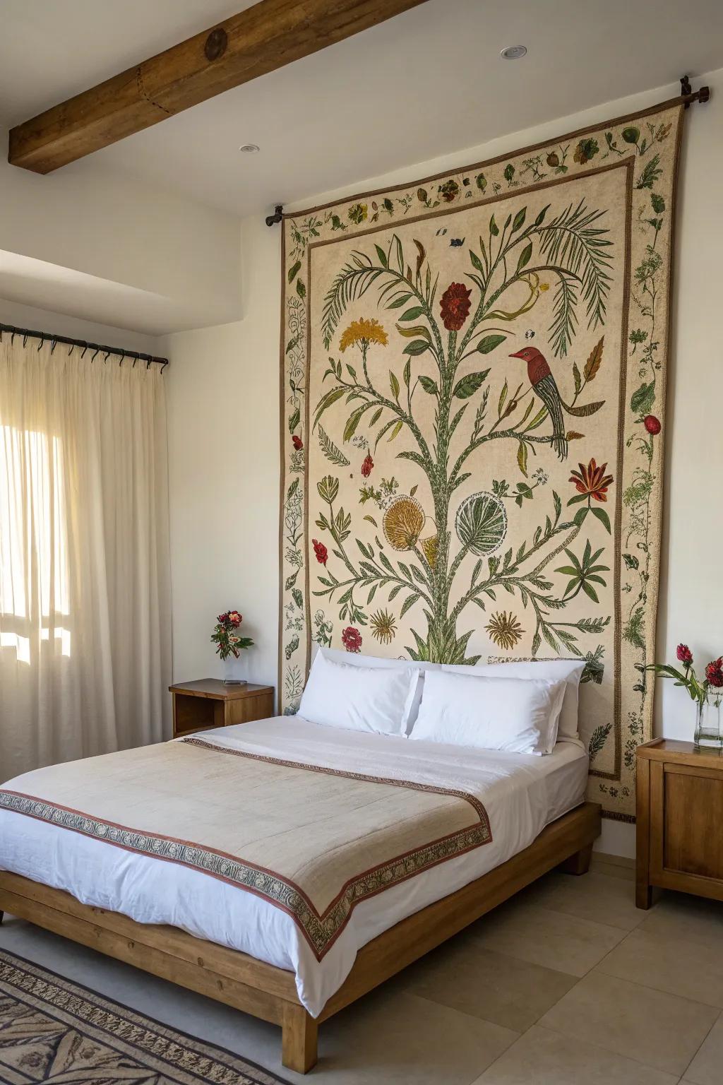 Bring the outdoors in with nature-themed wall hangings.