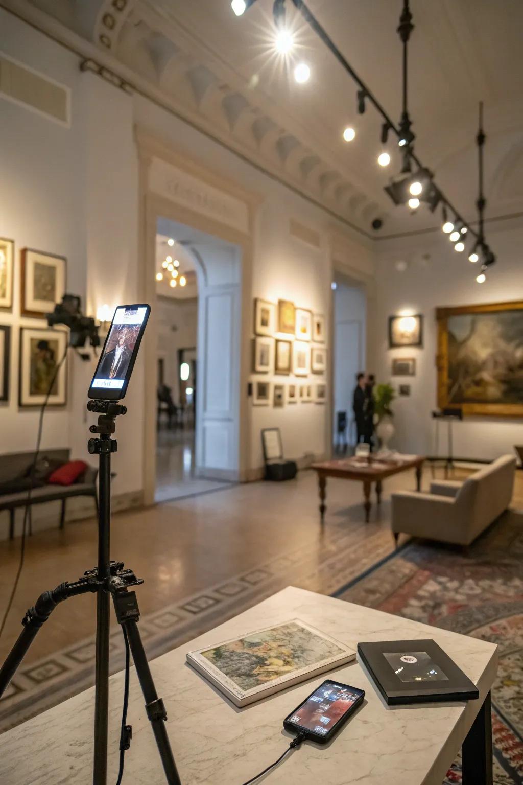 Smart lighting providing easy control over art displays