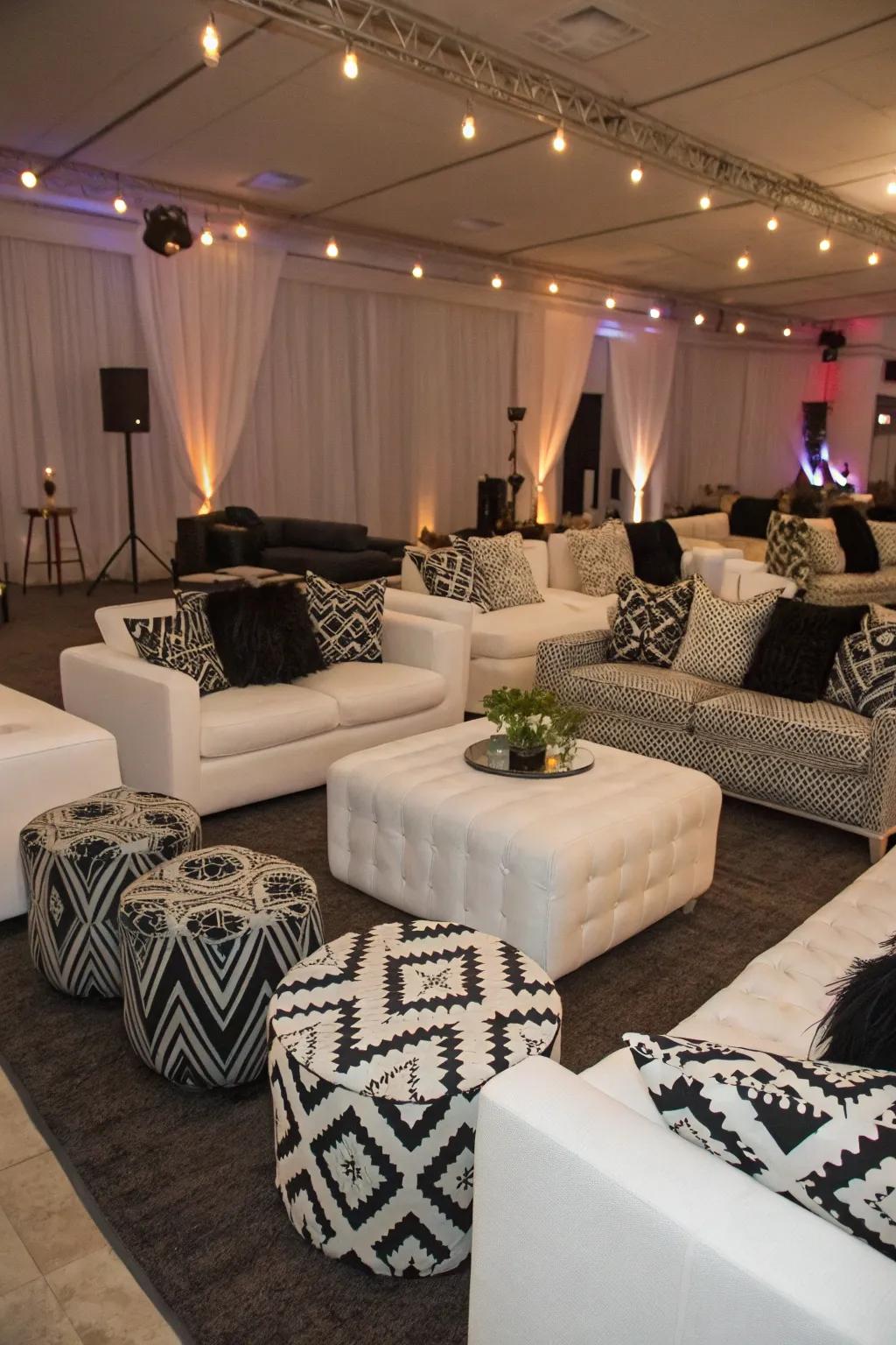 Fabrics heighten coziness and style within your celebration's decor.