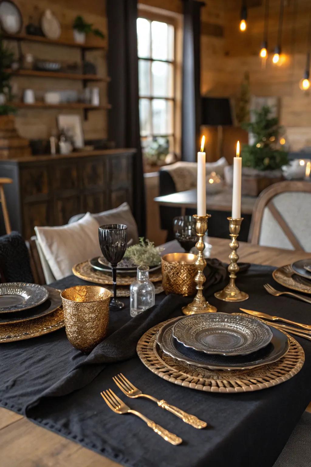 Rustic glam featuring a cozy chic vibe.