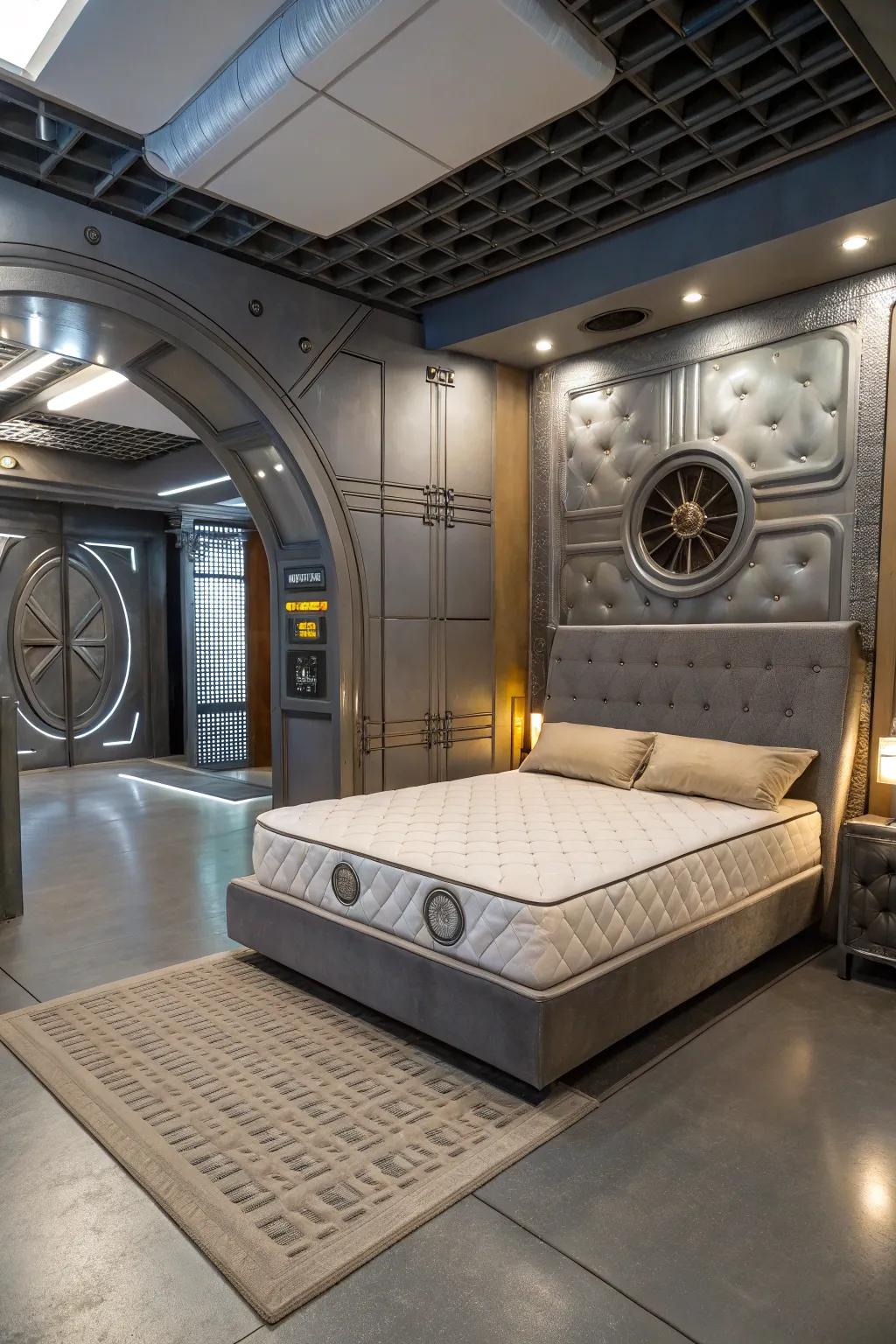 Sleek, modern materials create a futuristic look.