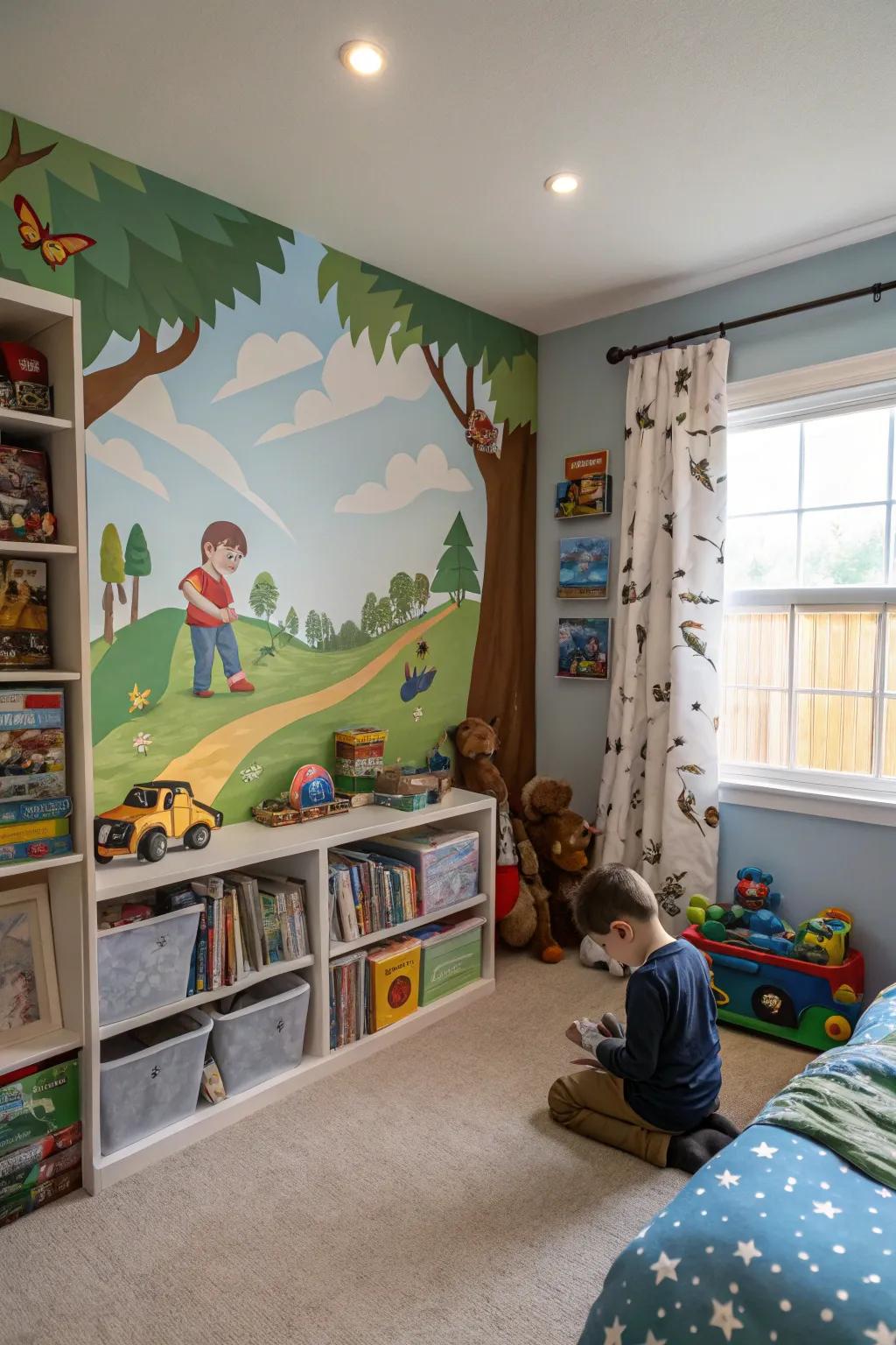 Tell a story with a bespoke wall painting.