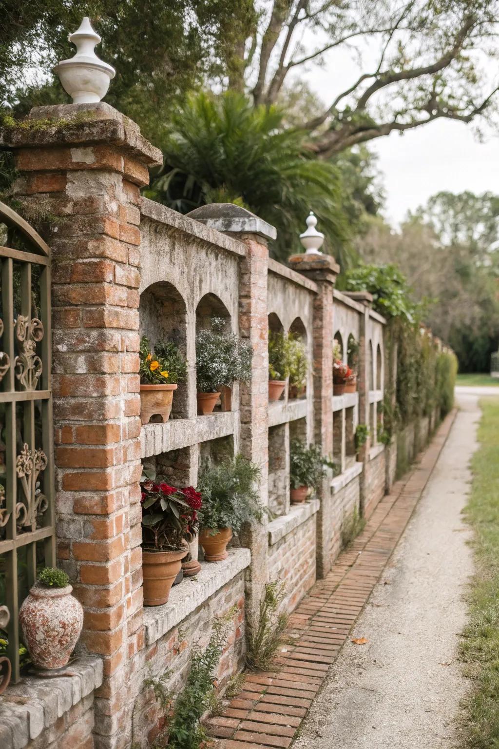 Alcoves append dimension and individuality to a masonry surround.