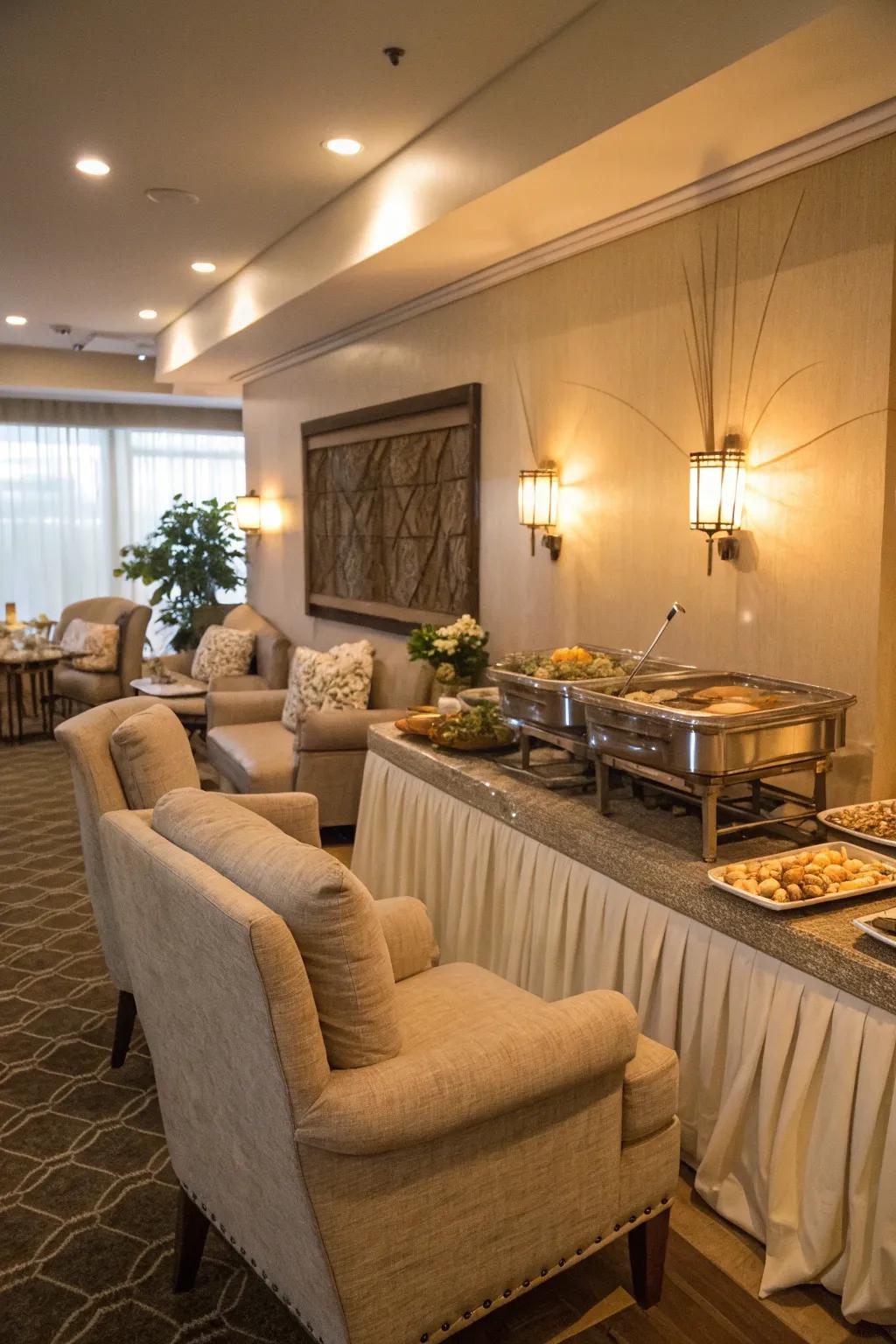 A relaxing area invites guests to linger.
