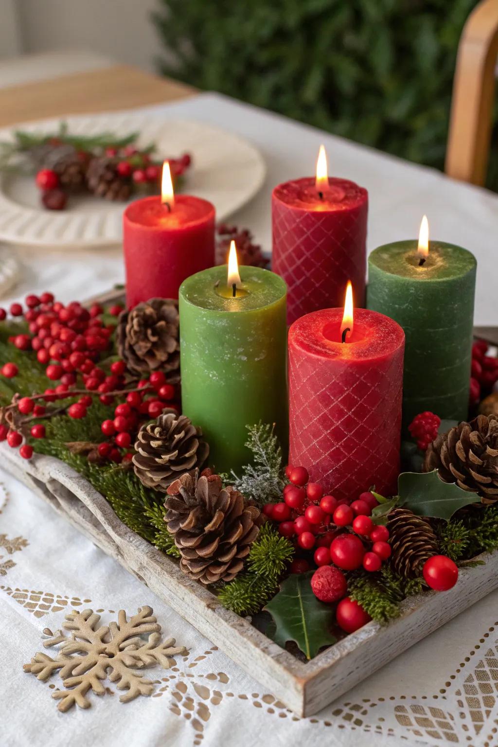 A festive layout infuses holiday cheer inside your home.