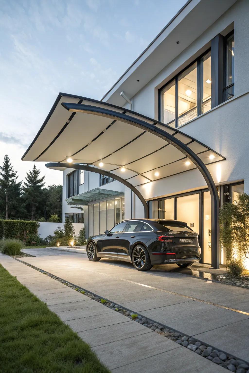 A bold, progressive carport design with flair.