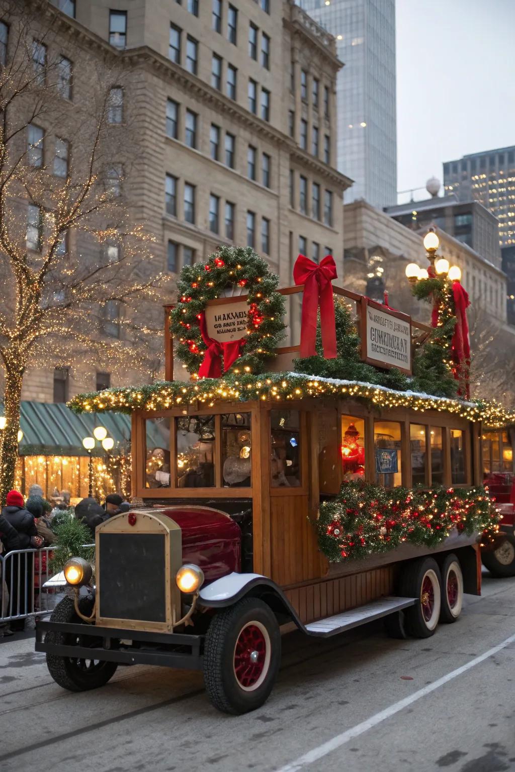 A delightful Vintage Christmas float, evoking holiday nostalgia.