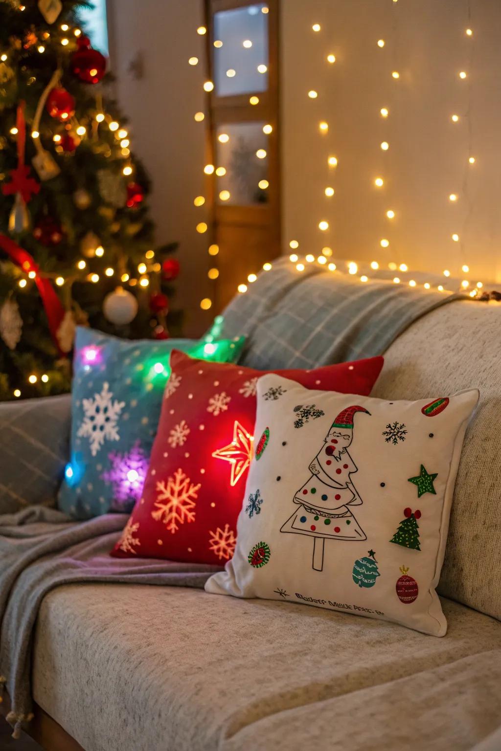 LED details crafting a magical glow in the holiday decor.