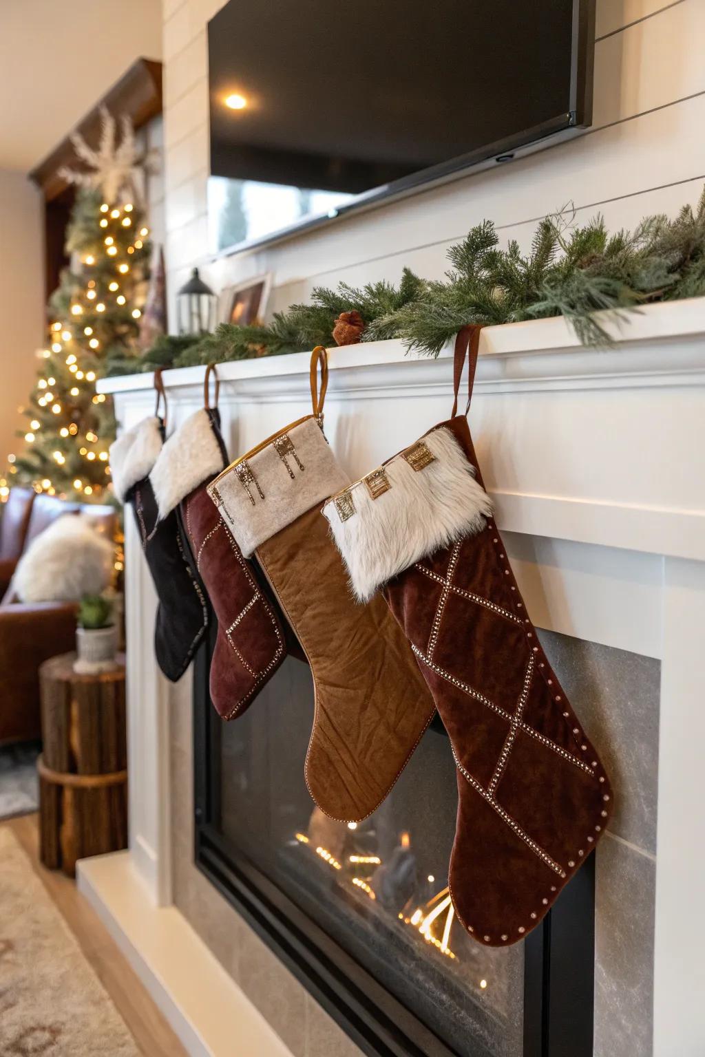 Unconventional resources such as velvet and hide contribute a luxurious accent.