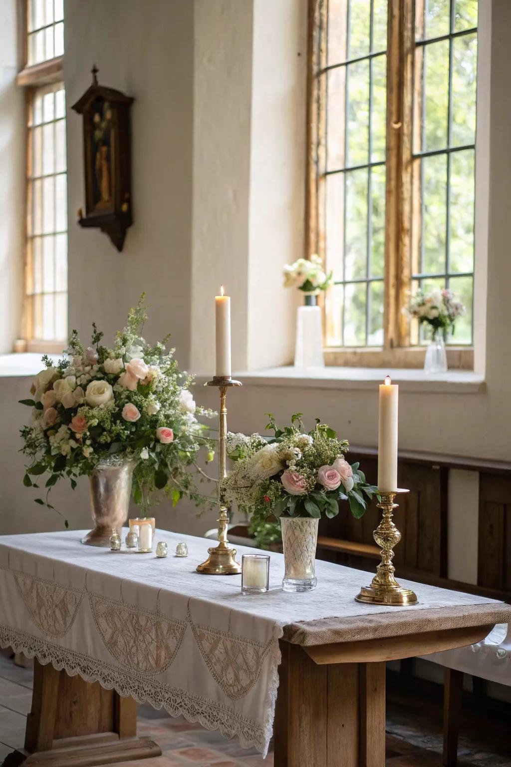Inherent lighting elevates the elegance of any table arrangement.