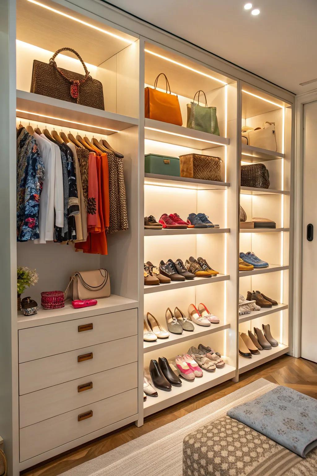 Presentation shelves introduce character and showcase your flair.